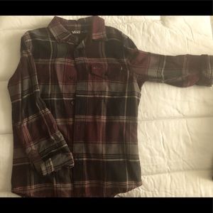 Vans size small plaid shirt